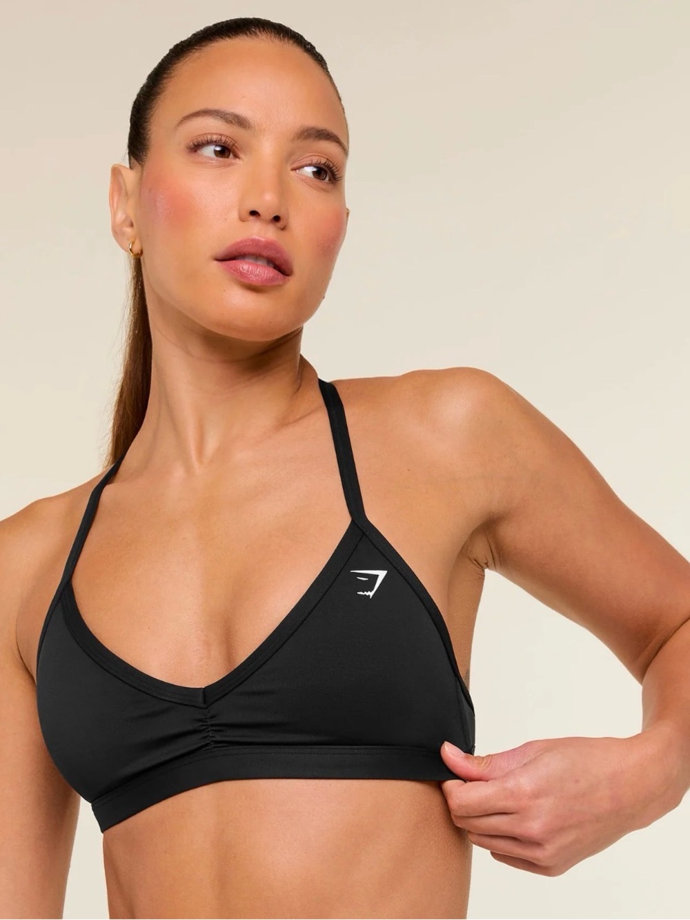 Gymshark Black Strappy Sports Bra